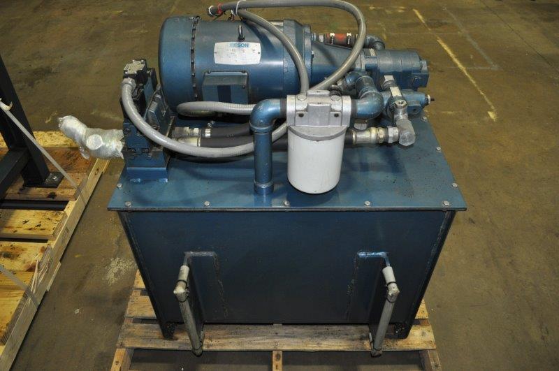 15 Ton, Foster-Wheeler, 4-post hydraulic press, 12" stroke, 26" daylight, 29-1/2"x24"bed & ram, 10 HP - Image 7