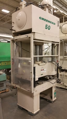 50 Ton, Greenerd #HD-50-36-36, 4-post hydraulic press, 20" stroke, 26.7" daylight, 36" x36"bed, 1997 - Image 3