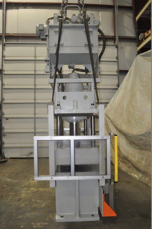 60 Ton, Pacific #60CX50/30, 4-post hydraulic press, 20" stroke, 25" daylight, 60" x30" bed, 2007 - Image 6