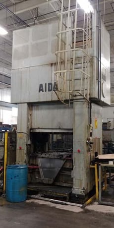 220 Ton, Aida #PMX-L2-200(1), straight side double crank Link Drive, 7.8" stroke, 18.7" Shut Height, air - Image 1