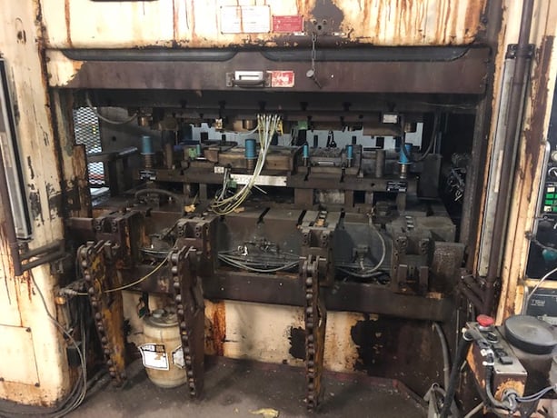 330 Ton, Aida #PMX-L2-300(1), straight side double crank Link Drive press, 5.9" stroke, 18.5" Shut Height,air - Image 7