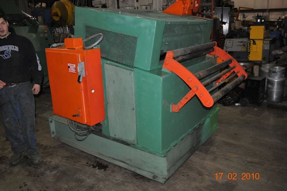 36" x .1" American Steel Line #100-3-11, flat & shape straightener, 7-rolls, variable speed, 1987 - Image 5