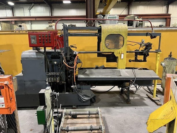 3" Modern #3L. tube cut-off, 2 slides, 65" target stop,double cross slide,roller feed - Image 1