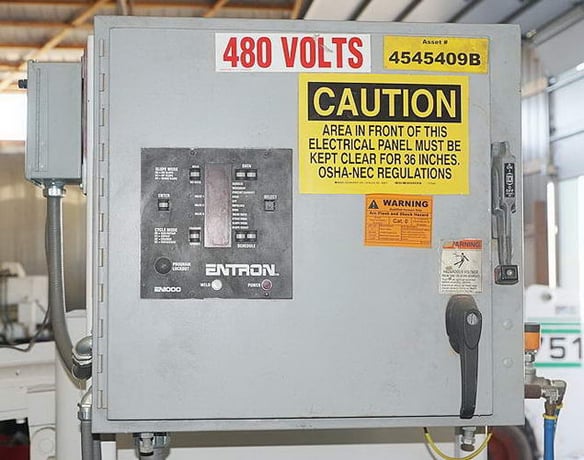 30 KVA Progressive #246ES63, resistance spot welder, 30" throat,Entron EN1000 Control, 480V. - Image 4