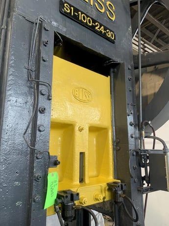 100 Ton, Bliss #S1-100-24-30, straight side, 10" stroke, 22" Shut Height, 3" adjustment, 30 SPM, 32" F-B x - Image 7