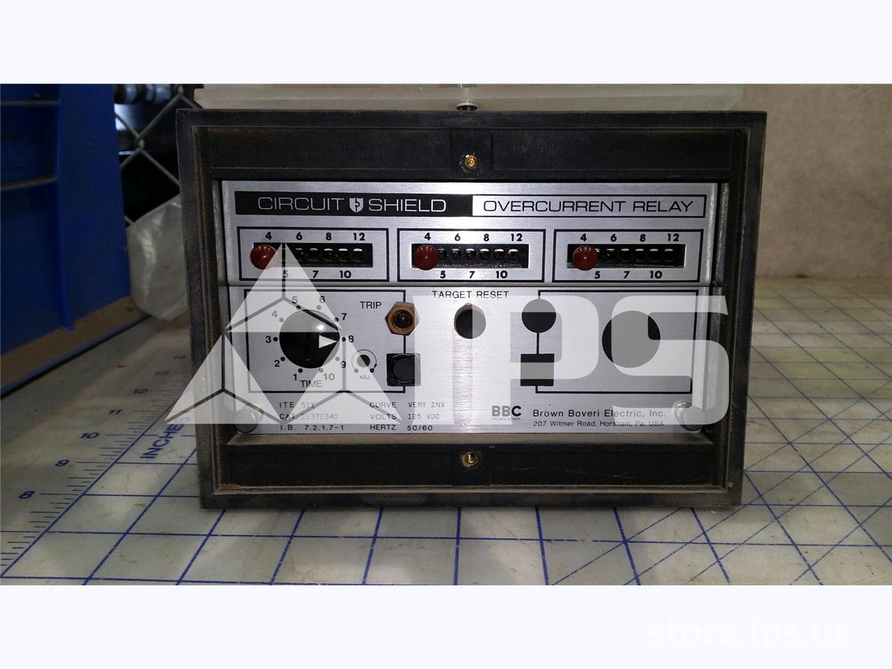 Bbc 51y Circuit Shield Three Phase Over Current Relay 125vdc, 4-12 Amps Toc, Very Inverse - Image 1