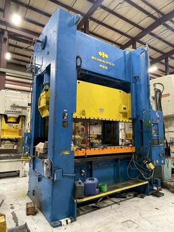 300 Ton, Komatsu #E2P-300, straight side double crank press, 7.9" stroke, 40" Shut Height, 8.66" adj., 30-60 - Image 4