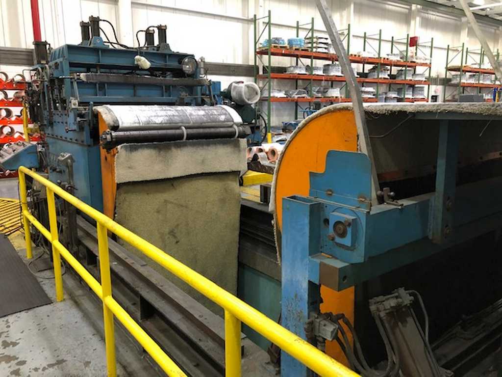 41" x 6.3" Georg Slitting Line, Silicon, GO, GNO, Copper, Al., Turret Recoiler, 15000 lb., 1980 - Image 3
