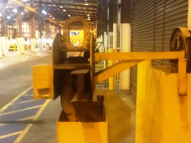 10000 lb. Allen-Bradley coil lifter, 48" width, 16"-24" ID, #12964J - Image 1
