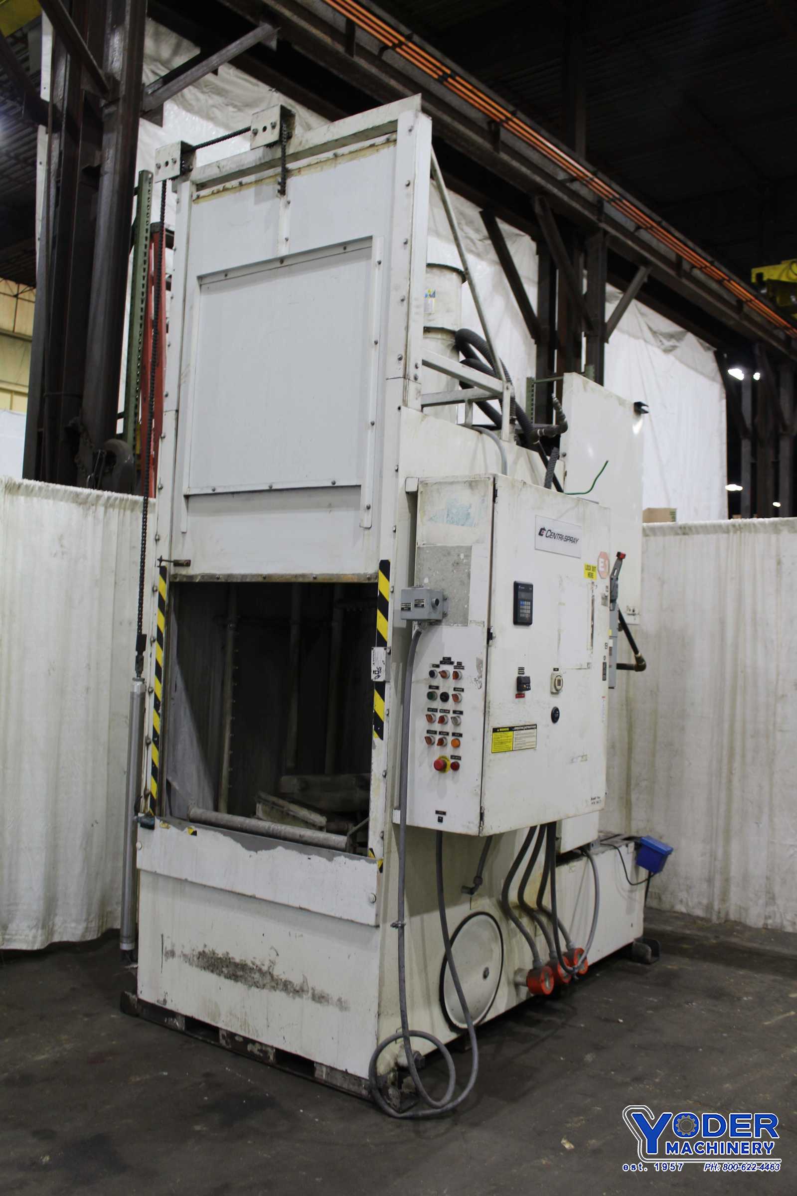 Centri parts washer, 48" x48" x48", heated, skimmer, wash, blower, power door open, #71593 - Image 7