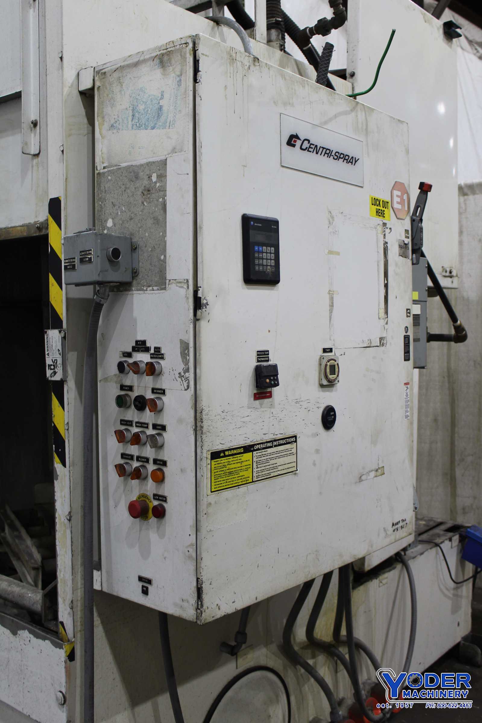Centri parts washer, 48" x48" x48", heated, skimmer, wash, blower, power door open, #71593 - Image 9