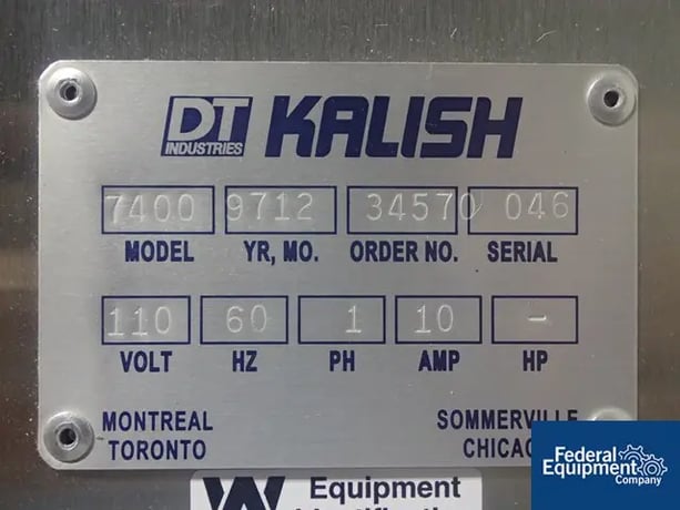 DT Kalish Kalisort #073, bottle orientor, up to 80 bottles/min., integrated Stainless Steel bottle hopper - Image 3