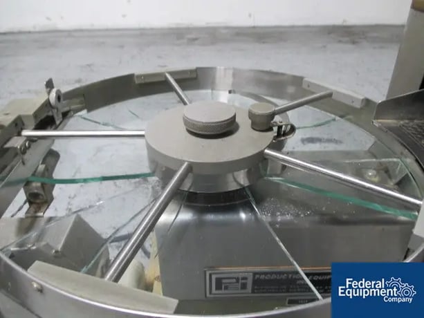 Deitz Versacount #714, tablet counter w/rotary glass table, dual filling funels, counter controls, s/n #910 - Image 8