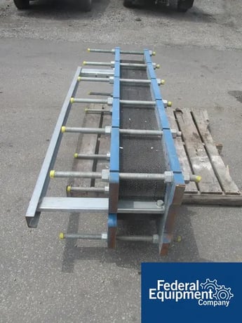 358 sq.ft., 100 psi shell, Polaris #950-68, plate heat exchanger, 304 Stainless Steel, 15" wide x 63" high - Image 3