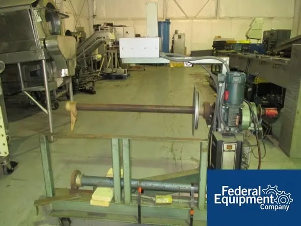 Coil Winder, for 48" long rolls, 0.5 DC motor, with controls & SCR on frame, with extra spindle, #49043 - Image 3