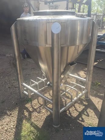 19 cu.ft., Tote Systems, 550 liter tote, 316 Stainless Steel, 42" dia x 11" straight side, 32" cone bottom - Image 5