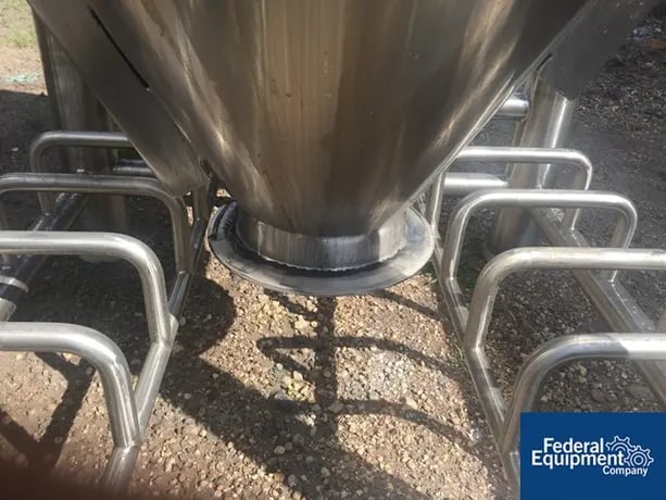 19 cu.ft., Tote Systems, 550 liter tote, 316 Stainless Steel, 42" dia x 11" straight side, 32" cone bottom - Image 7