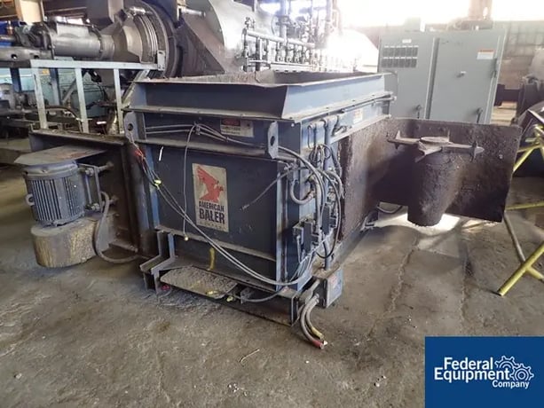 American #804310150F, horizontal baler, automatic tie and inserter, hydraulic power pack, serial# - Image 6