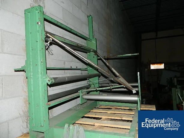 Folder, GEC #403, 3 fold in web direction, 15" wide, with stacking bin and stack drop, #47683 - Image 3