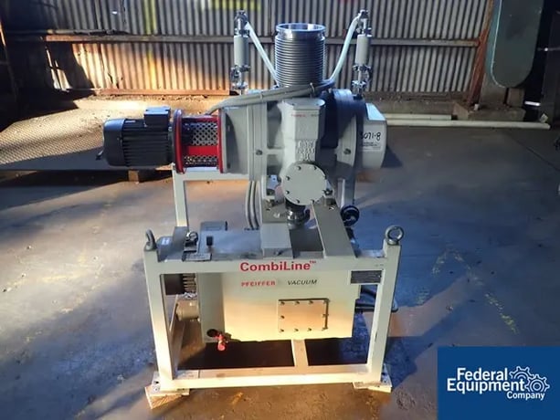 Pfeiffer #WU910, vacuum system, Pfeiffer UNO200 rotary vane pump, Pfeiffer rotary lobe booster pump, 2006 - Image 1