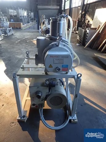 Pfeiffer #WU910, vacuum system, Pfeiffer UNO200 rotary vane pump, Pfeiffer rotary lobe booster pump, 2006 - Image 5