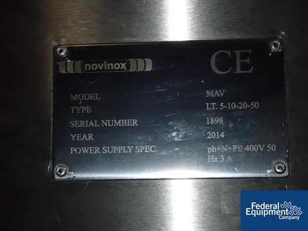 Novinox #MAV, V Mix Mixing System, Stainless Steel, type LT 5-10-20-30, (4) V blender shells, (4) cone bottom - Image 2