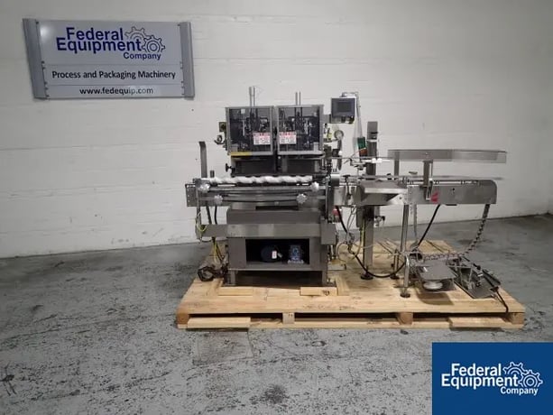Lakso #300, twin head cotton inserter with timing screw & inte, up to 300 bottles/min, serial #171, #2706-23 - Image 1
