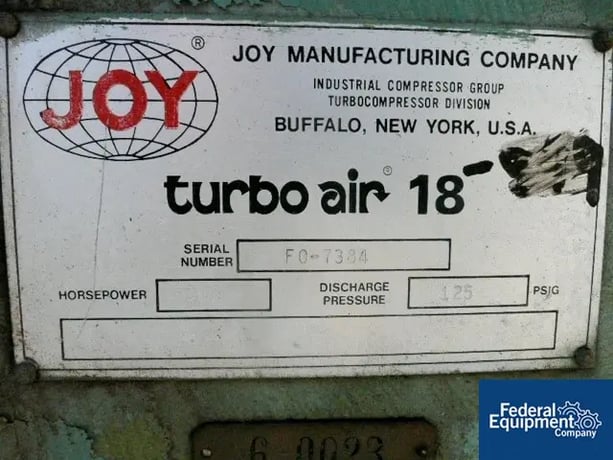 125 psi, Joy Turbo #18, air compressor, 300 HP, #36435 - Image 2