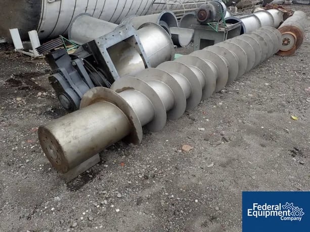 27" diameter x 36' long, Asdor, vertical screw conveyor, Stainless Steel, 14" pitched flights, #3192-9 - Image 3
