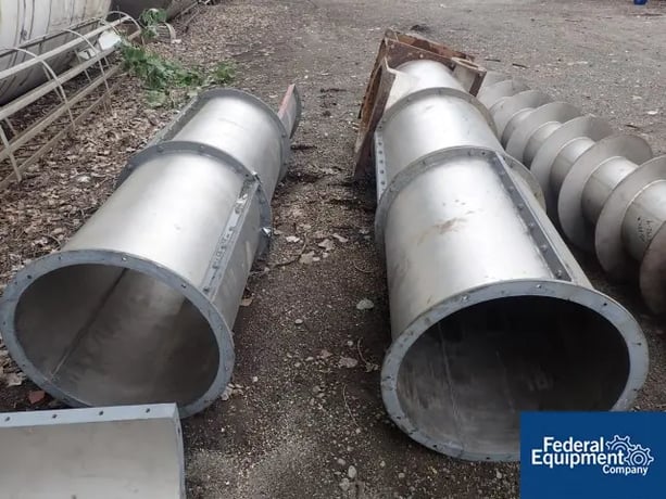 27" diameter x 36' long, Asdor, vertical screw conveyor, Stainless Steel, 14" pitched flights, #3192-9 - Image 5