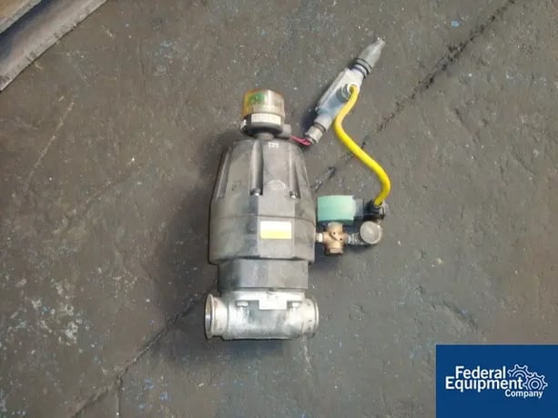 2" ITT Pure Flow Diaphram valves, 316L stainless steel construction, pneumatically actuated, #31423 - Image 1