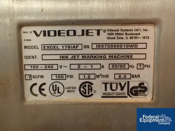 Videojet #178i, coder, on stand, serial# 15973360010WD, #3252-33 - Image 2