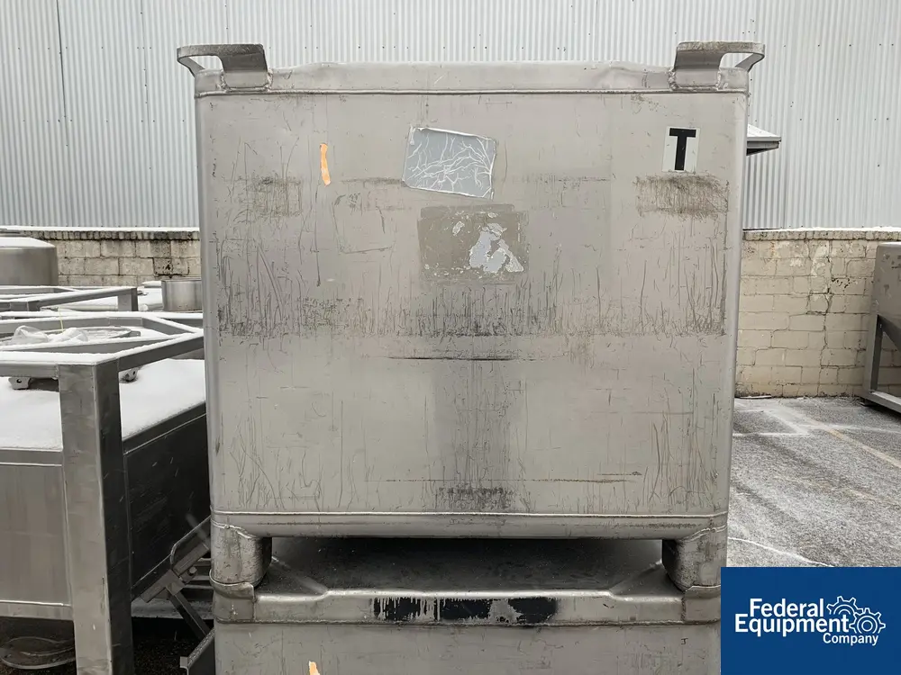 42 cu.ft., Tote Bin, Stainless Steel, 42" x 48" x 36" straight side, stackable, #3227-12 - Image 1