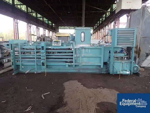 30" x 36" Maren #203-103-A-ET, horizontal automatic tie baler, 50 HP, stands & automatic tie inserter - Image 1