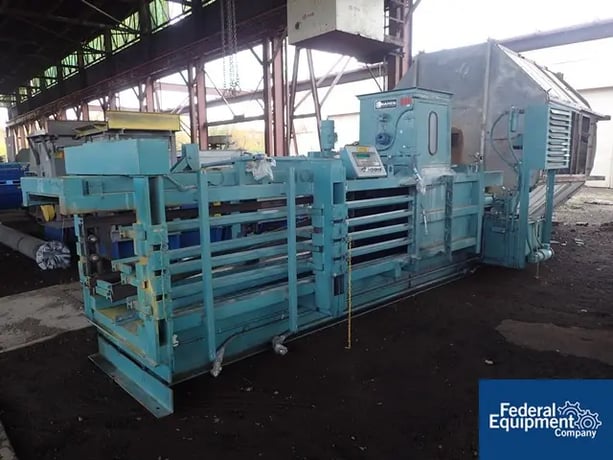 30" x 36" Maren #203-103-A-ET, horizontal automatic tie baler, 50 HP, stands & automatic tie inserter - Image 8