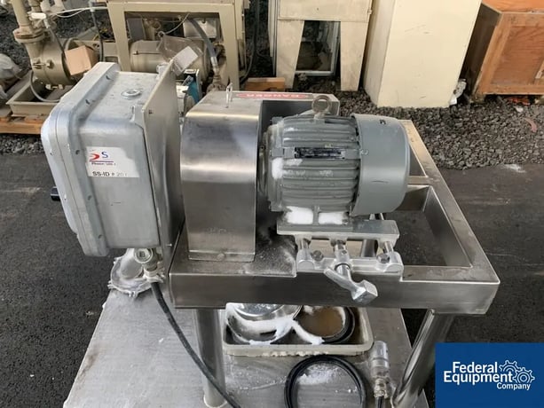 Fitzpatrick #JT Homoloid, Stainless Steel, 3 HP, pan feed, swinging hammers, on legs, serial# 1452, #3287-1 - Image 7