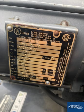 Cincinnati #EBR-75/X1 Fan, .75 HP, tag CQS, 115/230 volt, 60 hertz, 1 phase, serial# 905393, #3290-18 - Image 4
