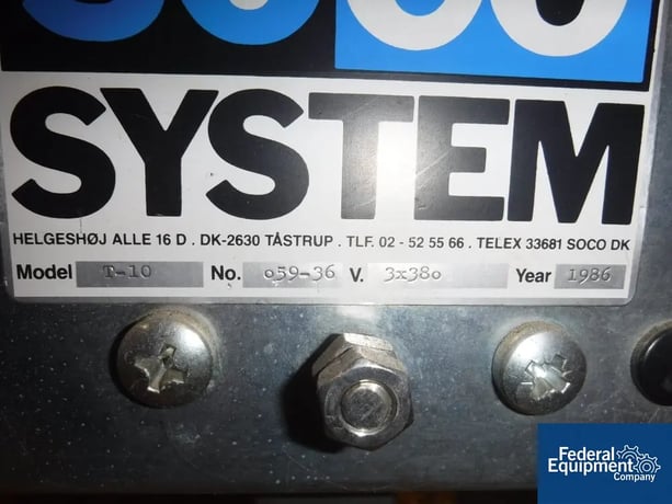 SOCO Systems #T-10, Box taper, upper and lower taping heads, 380 volts, serial# 05936, #3070-54 - Image 5