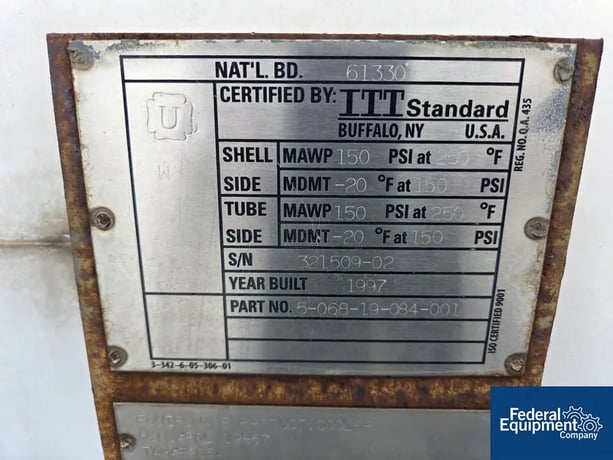 513 sq.ft., 150 psi, ITT, 150 psi @ 250 °F, 1997, #45668 - Image 2