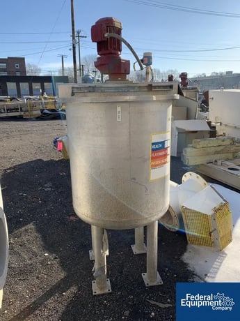 132 gallon Freude Titan, mix tank, Stainless Steel, 1.5 HP, 32" diameter x 32" side, flat top, dish bottom - Image 3