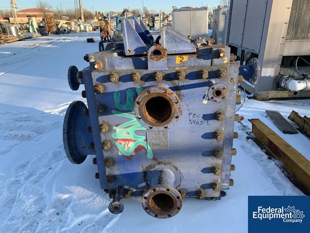 1033 sq.ft., 100 psi shell, 100 psi tube, Alfa-Laval #CP75-H-150, 316L Stainless Steel, 2006, #3465-1, 2006 - Image 1