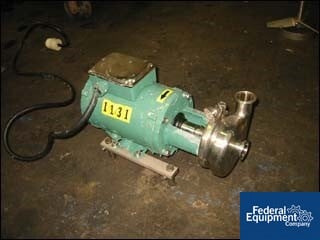 Tri-Clover, 1" x 1" x 4" centrifugal pump, sanitary Stainless Steel, #21693 (2 available) - Image 1