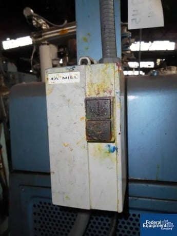 4" x 8" Keith 3 roll mill, cored rolls, adjustable first & third roll, knife discharge, adjustable end - Image 6