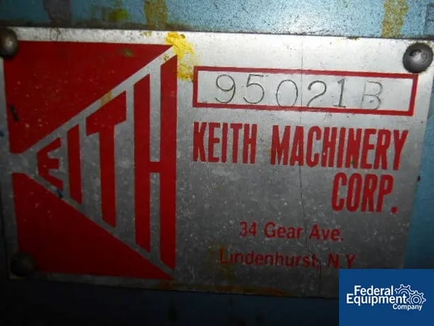 4" x 8" Keith 3 roll mill, cored rolls, adjustable first & third roll, knife discharge, adjustable end - Image 8