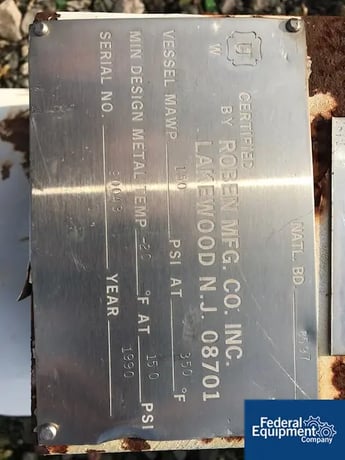 21 sq.ft. Sigri/Roben #DK72-08-6-1 graphite heat exchanger, graphite tube side, carbon steel shell side - Image 3