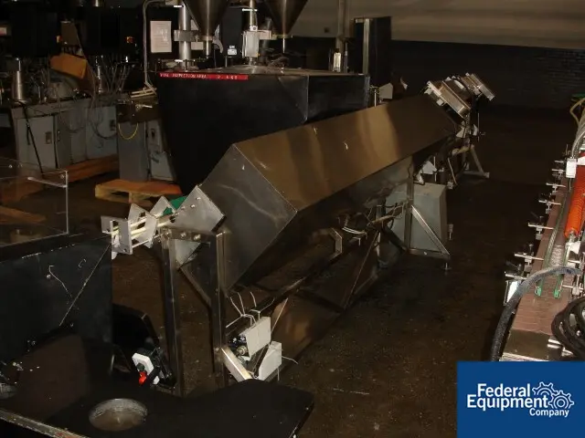 vial inspection, Pro-Quip unit, Stainless Steel base & housing, 7' long conveyor, #27292 - Image 2