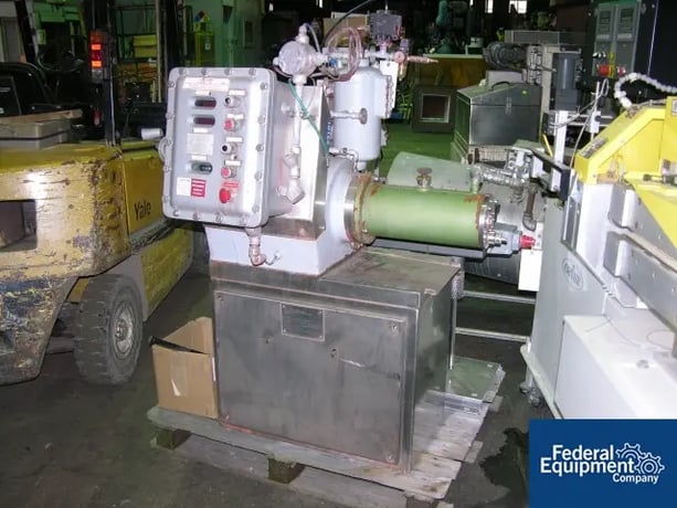Netzsch #LME4 (DLMS), horizontal media mill, Stainless Steel, 4 liter jacketed grinding chamber, on base, 5 - Image 1