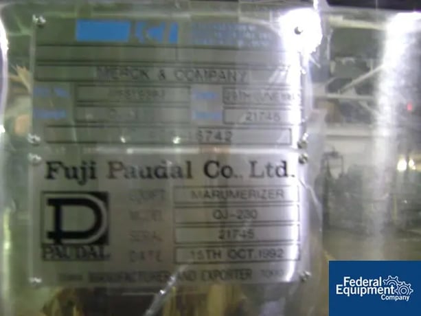 Fuji Paudal #QJ-230, Stainless Steel Marumerizer, rated up to 30 kg/hr., #30420 - Image 5