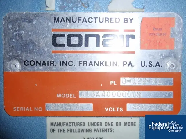 Conair #D16A4000000S, dehumidifying hopper dryer, Compudry controls, 460 V. w/drying hopper, serial #8D0468 - Image 5
