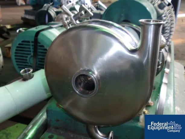 Tri-Clover #C218MD25T-8, centrifugal pump, Stainless Steel, 2" x 1.5" on base, 25 HP, 230/460 V., serial - Image 2